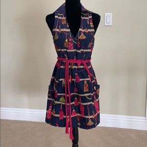 Nanette Lepore tassel print wrap dress